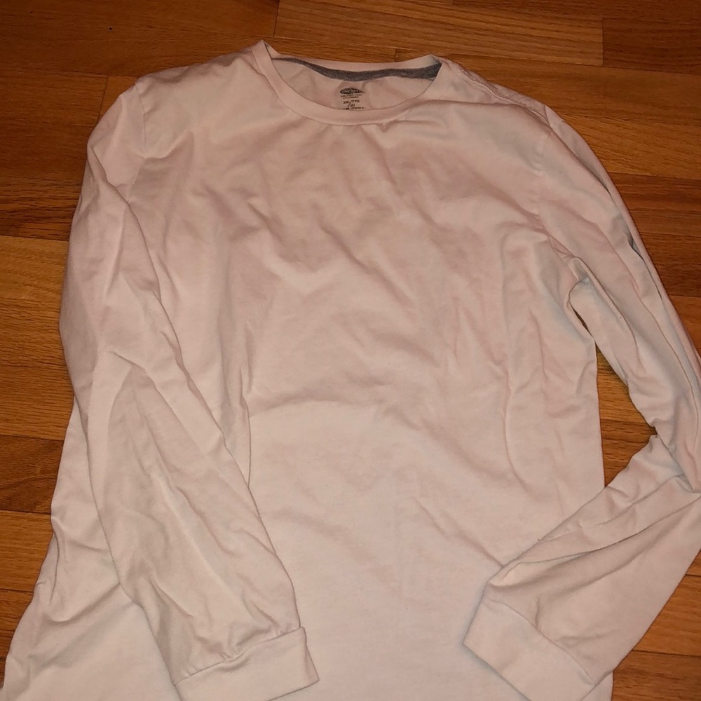 Boys white long sleeve tee